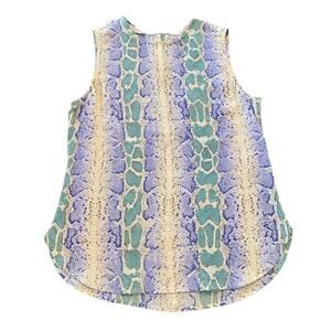 Equipment Femme Womens 100% silk snakeskin tank top XS